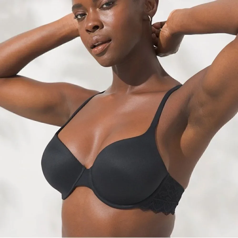 Soma Embraceable Enchanting Lace Demi Bra- black